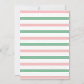 Invitation Notre petit Citrouille est ONE Mint/Pink Birday Pa (Dos)