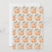 Invitation Notre petit Citrouille est un 1er anniversaire (Dos)