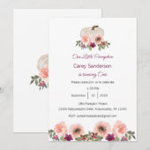 Invitation Notre petit Citrouille est une invitation, 1er ann (Devant / Derrière)