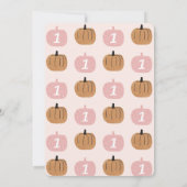 Invitation Notre petit Citrouille fête son 1er anniversaire (Dos)