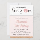 Invitation Notre petit Citrouille fête son 1er anniversaire (Devant)