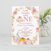 Invitation Notre Petit Citrouille Fête Son Anniversaire (Debout devant)