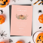 Invitation Notre petit Citrouille fête son anniversaire d'aut<br><div class="desc">Customisez tout le texte pour votre fête d'automne</div>