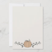 Invitation Notre Petit Citrouille Fête Son Premier Anniversai (Dos)