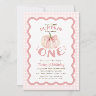 Invitation Notre Petit Citrouille Fête Son Premier Anniversai