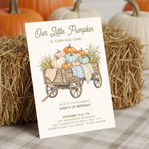 Invitation Notre Petit Citrouille Fête son Premier Anniversai