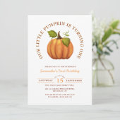 Invitation Notre petit Citrouille fête son premier anniversai (Debout devant)