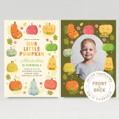 Invitation Notre Petit Citrouille, Garçons Photo Anniversaire