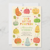 Invitation Notre Petit Citrouille, Garçons Photo Anniversaire (Devant)