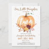 Invitation Notre petit Citrouille | Genre Neutre 2e anniversa (Devant)