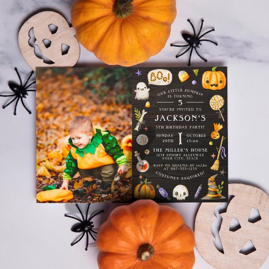 Invitation Notre petit Citrouille | Jolie fête d'anniversaire