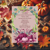 Invitation Notre petit Citrouille pourpre 1er anniversaire au