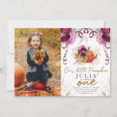 Invitation Notre Petit Citrouille Premier Anniversaire Bourgo (Devant)