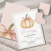 Invitation Notre petit Citrouille sur le chemin Baby shower d