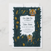 Invitation Notre Petit Club Leopard Jungle Feuille mignon Ann (Devant)