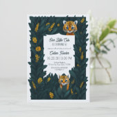 Invitation Notre Petit Club Leopard Jungle Feuille mignon Ann (Debout devant)