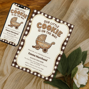Invitation Notre Petit Cookie Est En Route Baby Shower