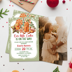 Invitation Notre Petit Cookie Est Sur Le Chemin Baby shower P