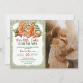 Invitation Notre Petit Cookie Est Sur Le Chemin Baby shower P (Devant)