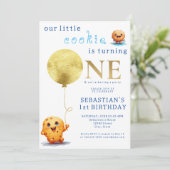 Invitation Notre Petit Cookie Tourne Un Mignet 1Er Anniversai (Debout devant)