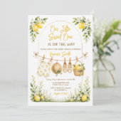 Invitation Notre Petit Doux Arrive Baby Shower (Debout devant)