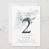 Invitation Notre Petit Dragon Boys 2e anniversaire (Devant)