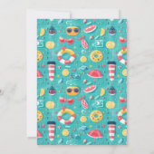 Invitation notre petit été piscine fête 2ème anniversaire (Dos)