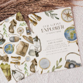 Invitation Notre petit explorateur | Baby shower Adventure Aw
