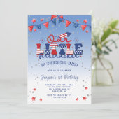 Invitation Notre petit fêtard premier anniversaire (Debout devant)