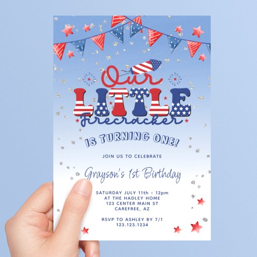 Invitation Notre petit fêtard premier anniversaire