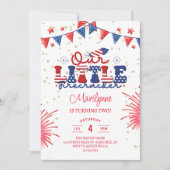 Invitation Notre Petit Feu d'Artifice 2e Anniversaire (Devant)