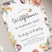 Invitation Notre Petit Fleur sauvage 1er anniversaire