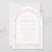 Invitation Notre Petit Fleur sauvage 1er Anniversaire Fleurs (Devant)