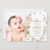 Invitation Notre Petit Fleur sauvage fête son 1er anniversair (Devant)