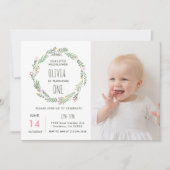 Invitation Notre Petit Fleur sauvage Fête Son 1Er Anniversair (Devant)