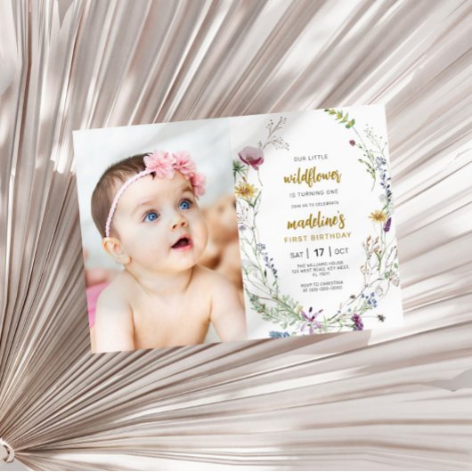 Invitation Notre Petit Fleur sauvage fête son 1er anniversair
