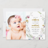 Invitation Notre Petit Fleur sauvage fête son 1er anniversair (Devant)