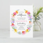 Invitation Notre petit Fleur sauvage Spring Garden fête d'ann (Debout devant)