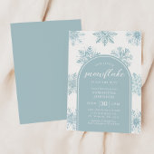 Invitation Notre petit Flocon de neige Baby shower bleu hiver
