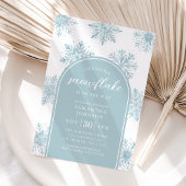 Invitation Notre petit Flocon de neige Baby shower bleu hiver