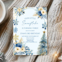 Notre petit Flocon de neige Blue Winter Birday Par