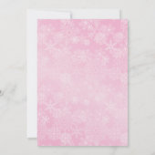 Invitation Notre Petit Flocon De Neige | Fille premier annive (Dos)