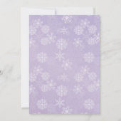 Invitation Notre Petit Flocon De Neige | Fille premier annive (Dos)