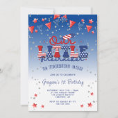 Invitation Notre petit garçon Firecracker 1er anniversaire (Devant)
