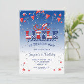 Invitation Notre petit garçon Firecracker 1er anniversaire (Debout devant)