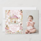 Invitation Notre Petit Jardin Floral Fairy Premier Anniversai (Devant)