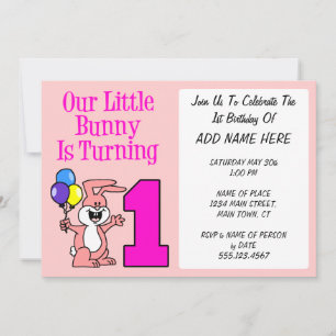 Invitation Notre Petit Lapin Est En Train De Tourner Un