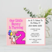 Invitation Notre Petit Lapin Est En Train D'En Avoir Deux. (Debout devant)