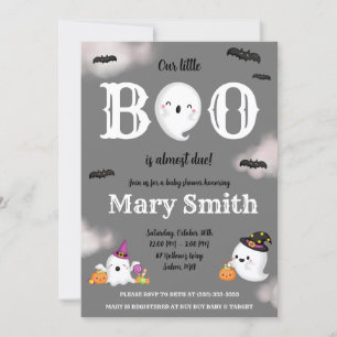 Invitation Notre petit livre est presque dû ! Baby shower fan