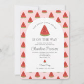 Invitation Notre petit melon doux est en route Baby shower (Devant)